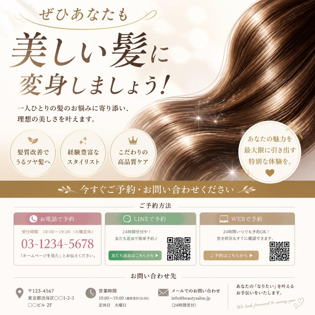 今すぐ予約・問い合わせを！
